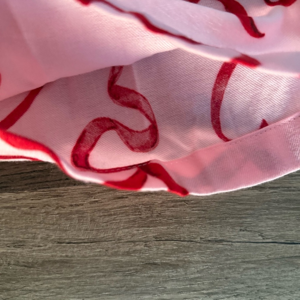 Women's Pink and Red Bow Print Pajama Pants - Picture 9 of 11